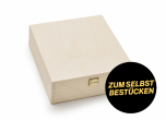 Holzbox, handgefertigt ohne Logo, geeignet für 6x, 170ml Schraubdosen – LEER