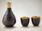 Sake Set 'Shuki' - 1 Karaffe, 2 Becher